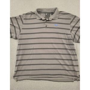 Vintage UCLA Bruins Gear‎ For Sports Polo Shirt Men XL Gray Striped Short Sleeve